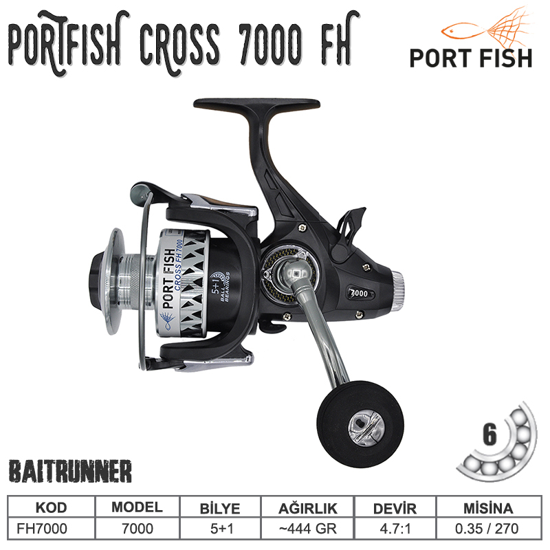 Portfish Cross FH 7000 Baitrunner Olta Makinası