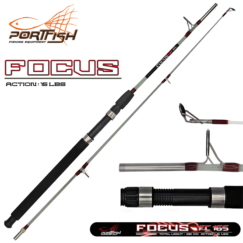 Portfish Focus 135 cm Vidalı Dolgu Tekne Kamışı 15 lbs