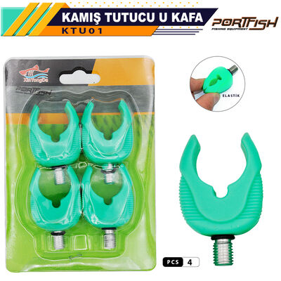 PORTFISH - Portfish Kamış Tutucu U Kafa 4 Adetli
