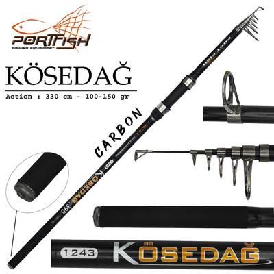 PORTFISH - Portfish Kösedağ 360 cm Teleskopik Olta Kamışı 75-150 gr