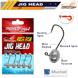 PORTFISH - Portfish Jig Head Mustad İğneli 5li Pkt