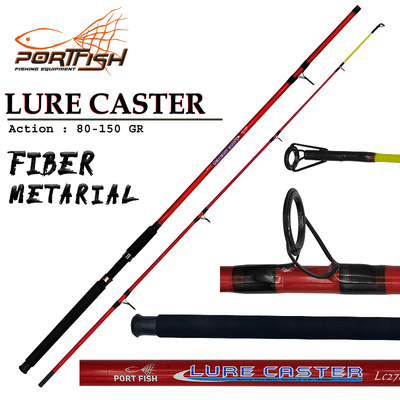 PORTFISH - Portfish Lure Caster 240 cm Fiber Olta Kamışı 2 Parça 80-150 gr