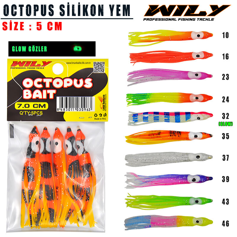 PORTFISH - Portfish Octopus 5 cm Silikon Yem