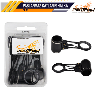 PORTFISH - Portfish Paslanmaz Porselen Surf Katlanır Halka 5 Li Pkt