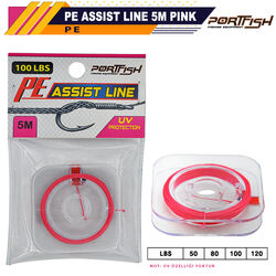 PORTFISH - Portfish Pe Assist Line 5m Pink