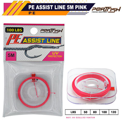 PORTFISH - Portfish Pe Assist Line 5m Pink