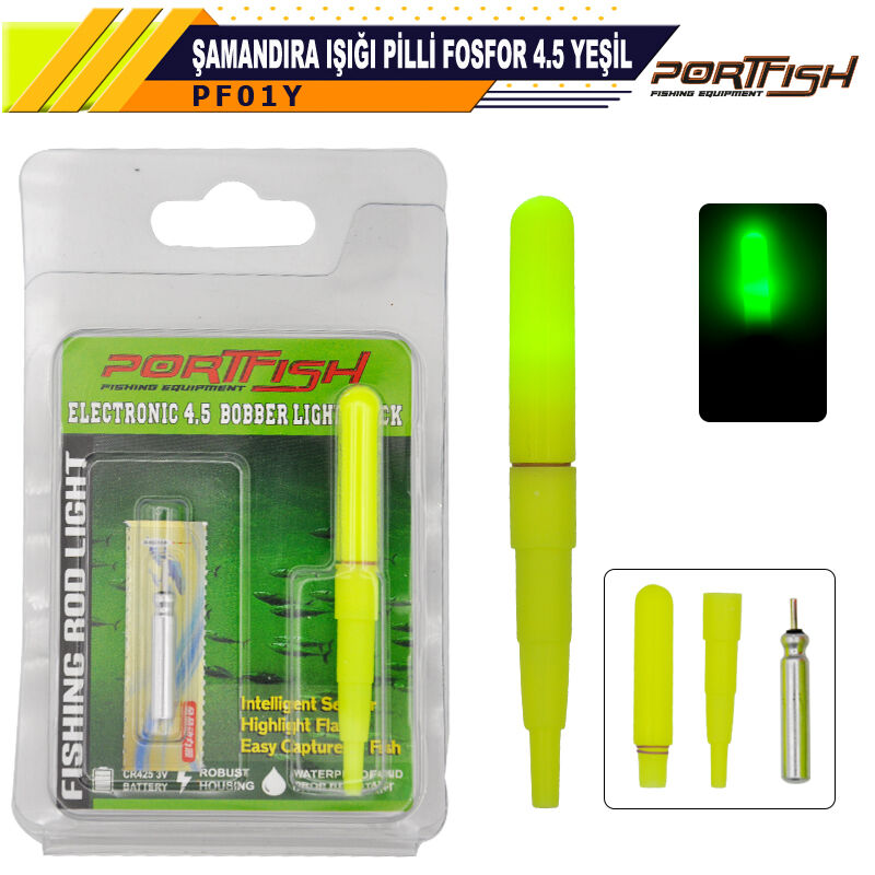 PORTFISH - Portfish Şamandıra Işığı Pilli Fosfor 4,5 Yeşil