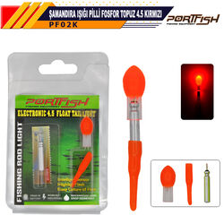 PORTFISH - Portfish Şamandıra Işığı Pilli Fosfor Topuz 4,5 Kırmızı