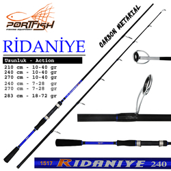 PORTFISH - Portfish Ridaniye Spin 270 cm Olta Kamışı 2 Parça 10-40 gr