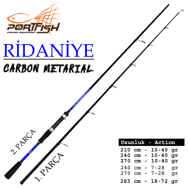 Portfish Ridaniye Spin 283 cm 18-72 GR  1.PARÇA  (Yedek Parçası)