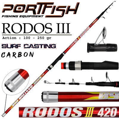PORTFISH - Portfish Rodos 3 Surf 420 cm Olta Kamışı 100-250 gr