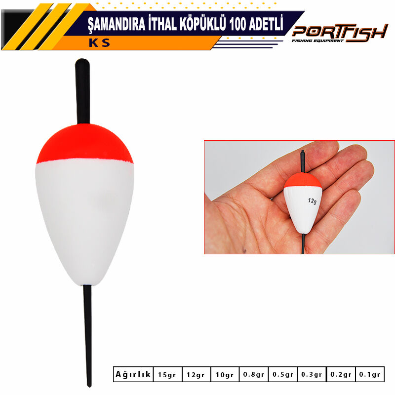 PORTFISH - Portfish Şamandıra İthal Köpüklü 100 Adetli