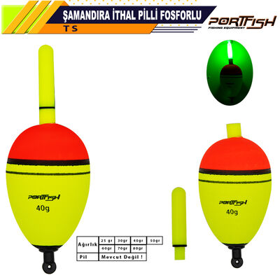 PORTFISH - Portfish Şamandıra İthal Pilli Fosforlu