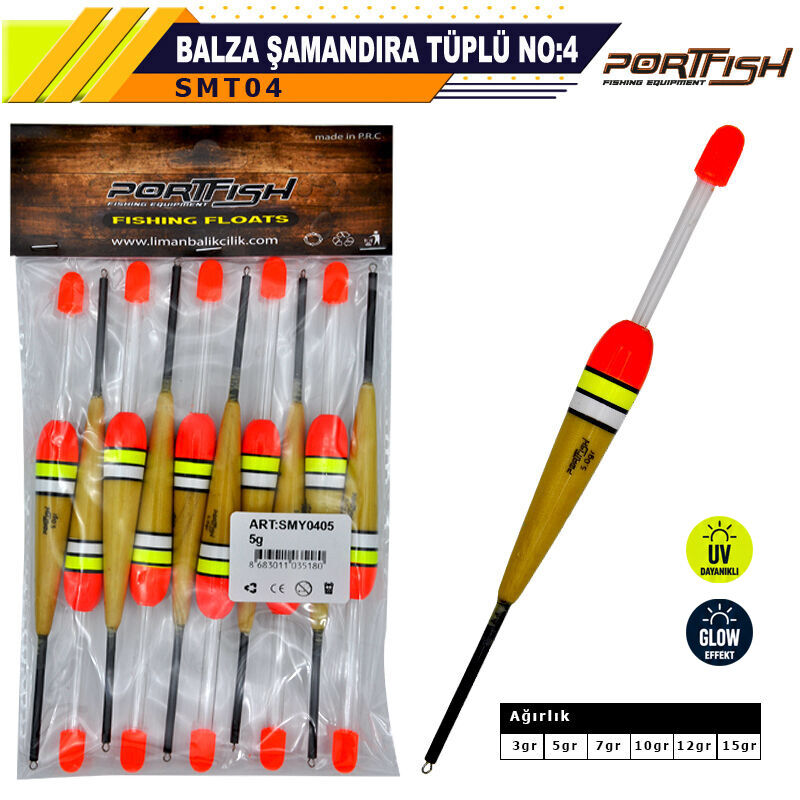 PORTFISH - Portfish Balsa Şamandıra Tüplü no:04 10 Adetli