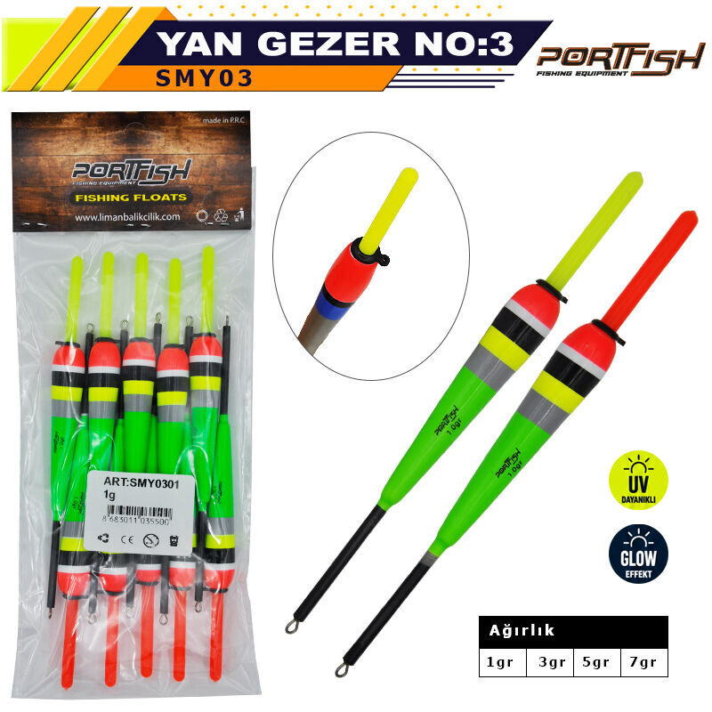 PORTFISH - Portfish Balsa Şamandıra Yan Gezerli no:03 10 Adetli