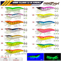 PORTFISH - Portfish Shrimp Kalamar Zokası 3,5 gr Kurşunlu 11,5 cm
