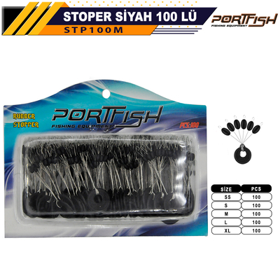 PORTFISH - Portfish Stoper Siyah 100 Lü Pkt