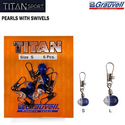 TITAN - Titan Bead Pearl Swivel 6'lı Paket Fırdöndü