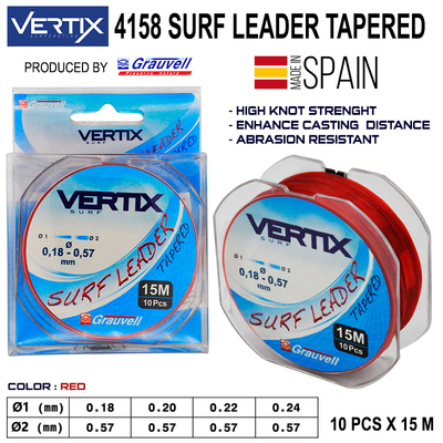 VERTIX - Vertix Surf Leader 10x15m Misina - Red