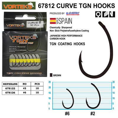 VORTEKS - Vorteks 67812 Curve Tgn Sazan İğnesi 10 Adet