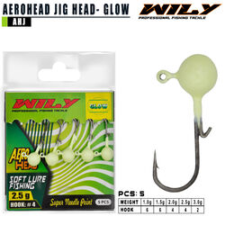 Wily - Wily Aero Head Jighead Glow