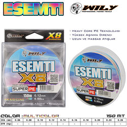 Wily - Wily Esemti 8 Kat İp Misina 150 mt Multi Color