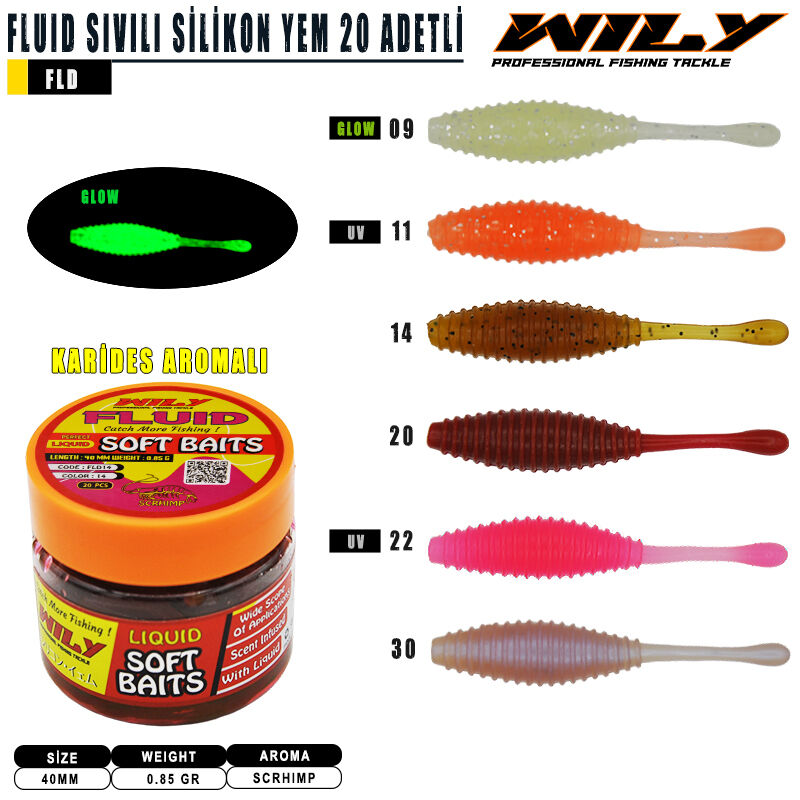 Wily - Wily Fluid Sıvılı Silikon 40 mm 20 Adetli