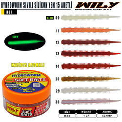 Wily - Wily Hydroworm Sıvılı Silikon 85mm 15 Adetli