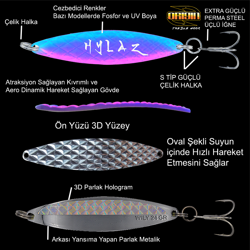 Wily Hylaz Kaşık  28 gr  95 mm - Hologramlı
