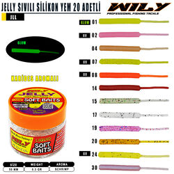 Wily - Wily Jelly Sıvılı Silikon 50 mm 20 Adetli