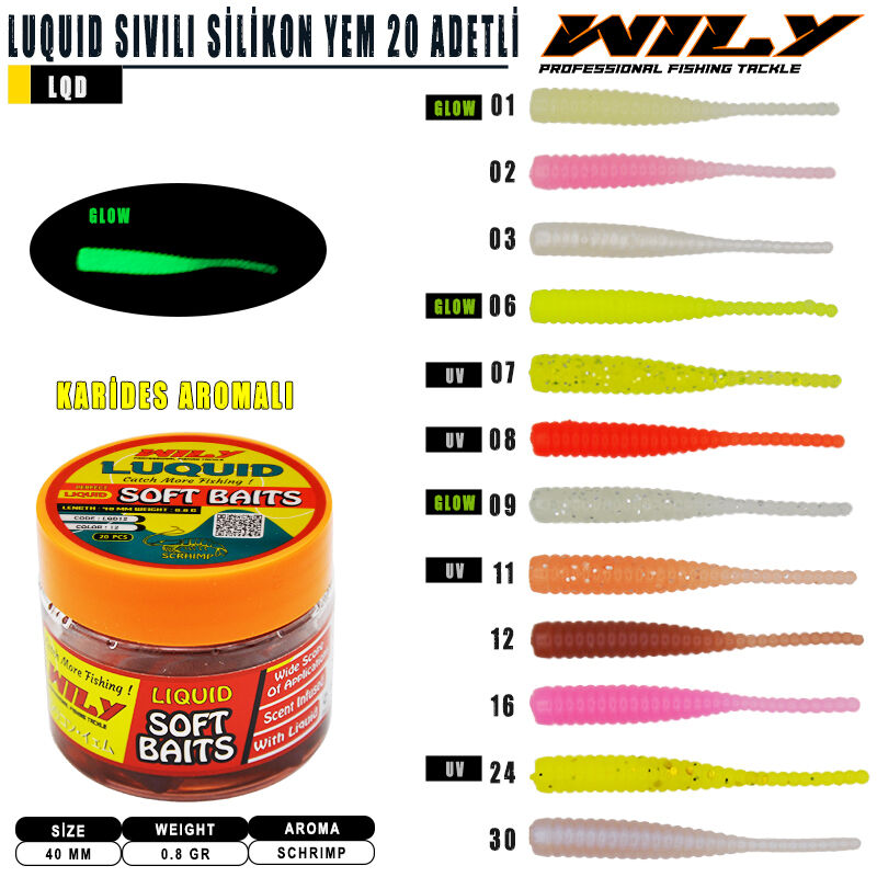 Wily - Wily Luquid Sıvılı Silikon 40 mm 20 Adetli