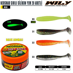 Wily - Wily Neoshad Sıvılı Silikon 70 mm 20 Adetli
