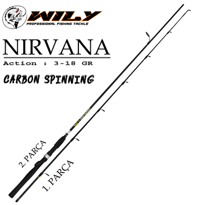 Wily - Wily Nirvana UL Spin Kamış 225 cm (Yedek Parça)