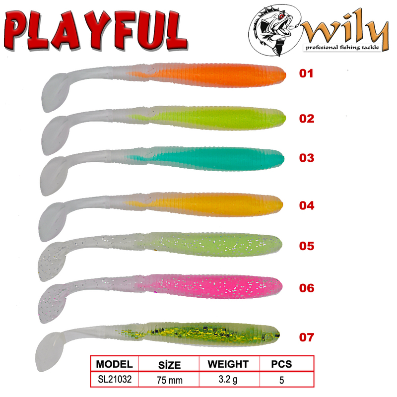 Wily Playful Silikon Yem 7.5 cm 3.2 gr