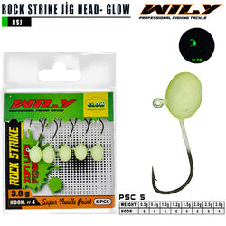 Wily - Wily Rock Strike Jighead Glow