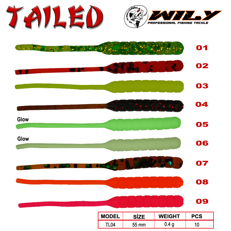 Wily Tailed Lrf Silikon Yem 5.5 cm 0.4 gr