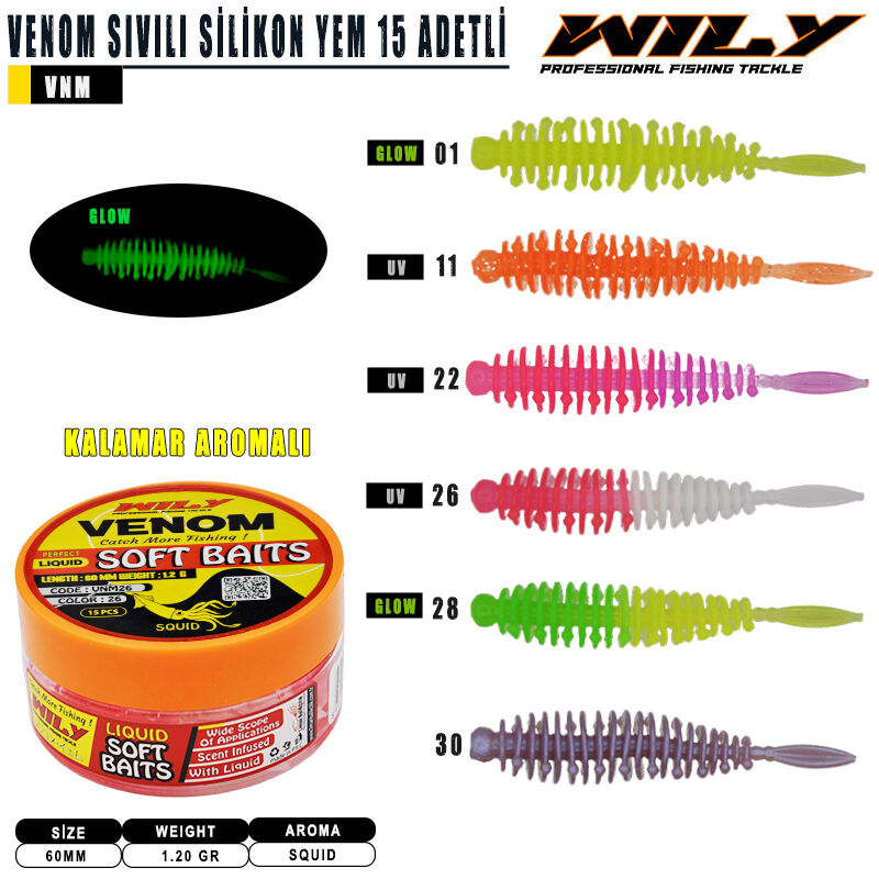Wily - Wily Venom Sıvılı 60 mm 15 Adetli