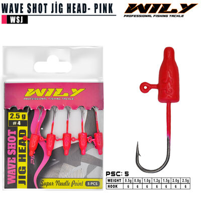Wily - Wily Wave Shot Jighead Pink