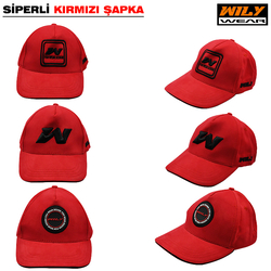 Wily Wear - Wily Wear Sandviç Siperli Şapka Kırmızı