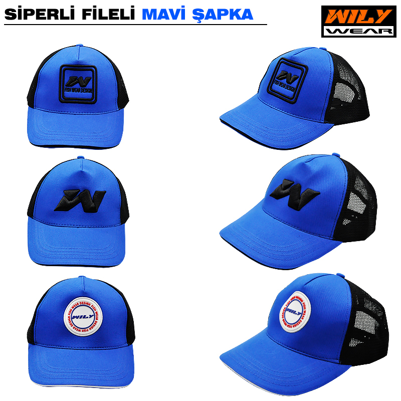 Wily Wear Şapka Mavi Fileli