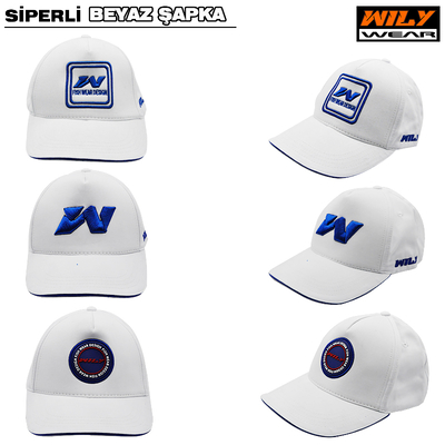 Wily Wear - Wily Wear Sandviç Siperli Şapka Beyaz