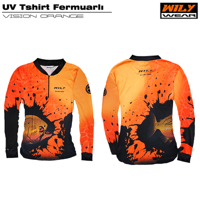 Wily Wear - Wily Wear UV T-Shirt Fermuarlı Vision Orange