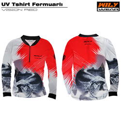 Wily Wear - Wily Wear UV T-Shirt Fermuarlı Vision Red