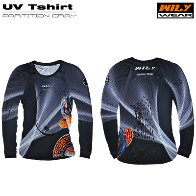 Wily Wear - Wily Wear UV T-Shirt Partition Gray
